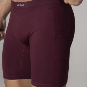 شورت پادار بلند زرشکی