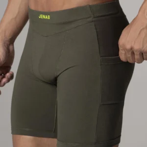 شورت پادار بلند سبز تیره