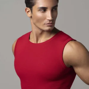 تاپ مردانه اسپرت فیت قرمز
