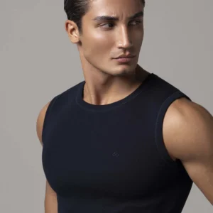 تاپ مردانه اسپرت فیت سرمه ای