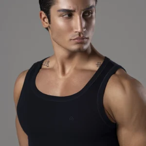 رکابی مردانه اسپورت فیت سرمه‌ای